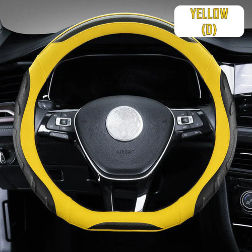 Car Steering Wheel Covers Universal Fit, Silaz Breathable Anti Slip Leather