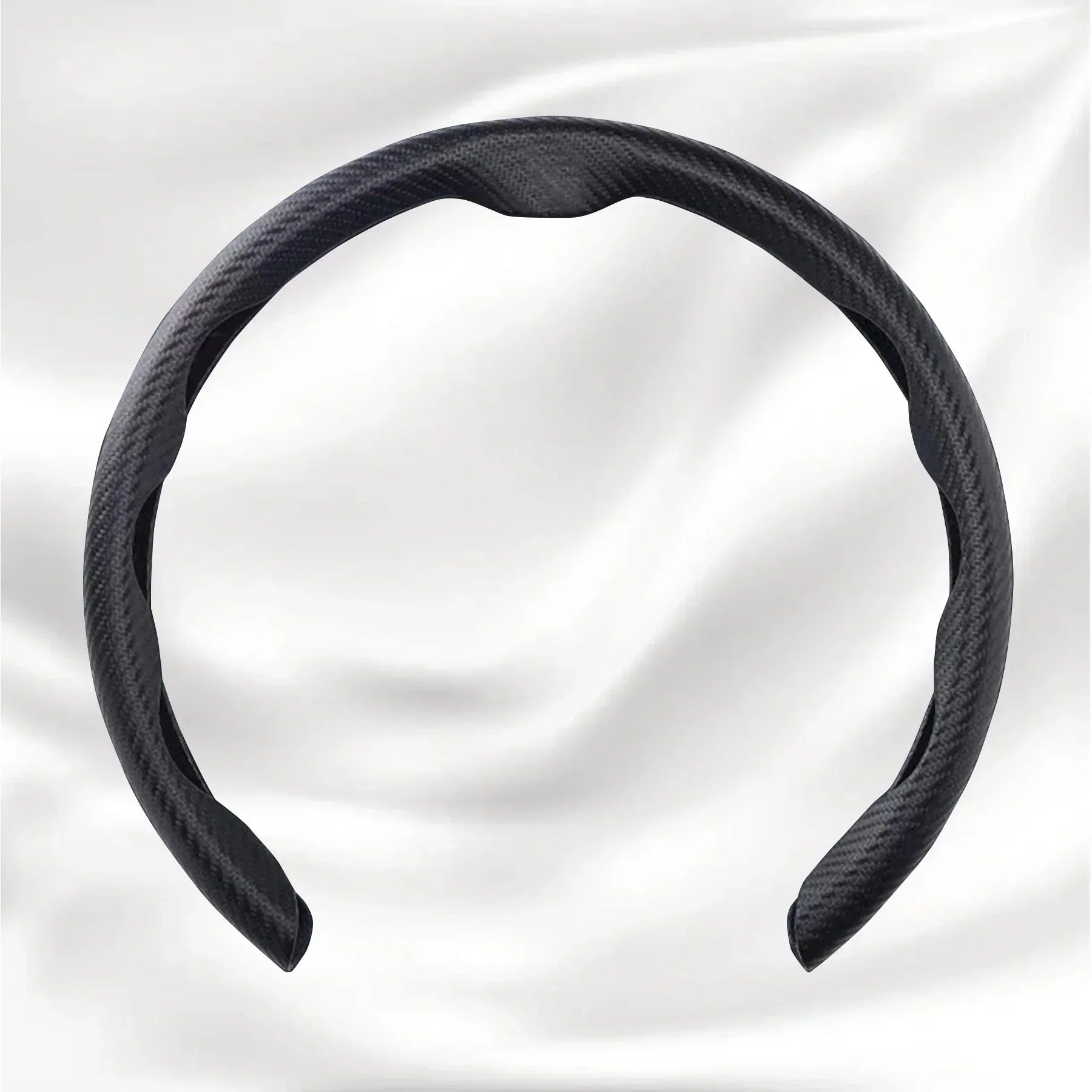 Nexi Customized Car Logo Breathable Ultra-thin 5D Leather & Carbon Car Steering Wheel Cover Universal Fit