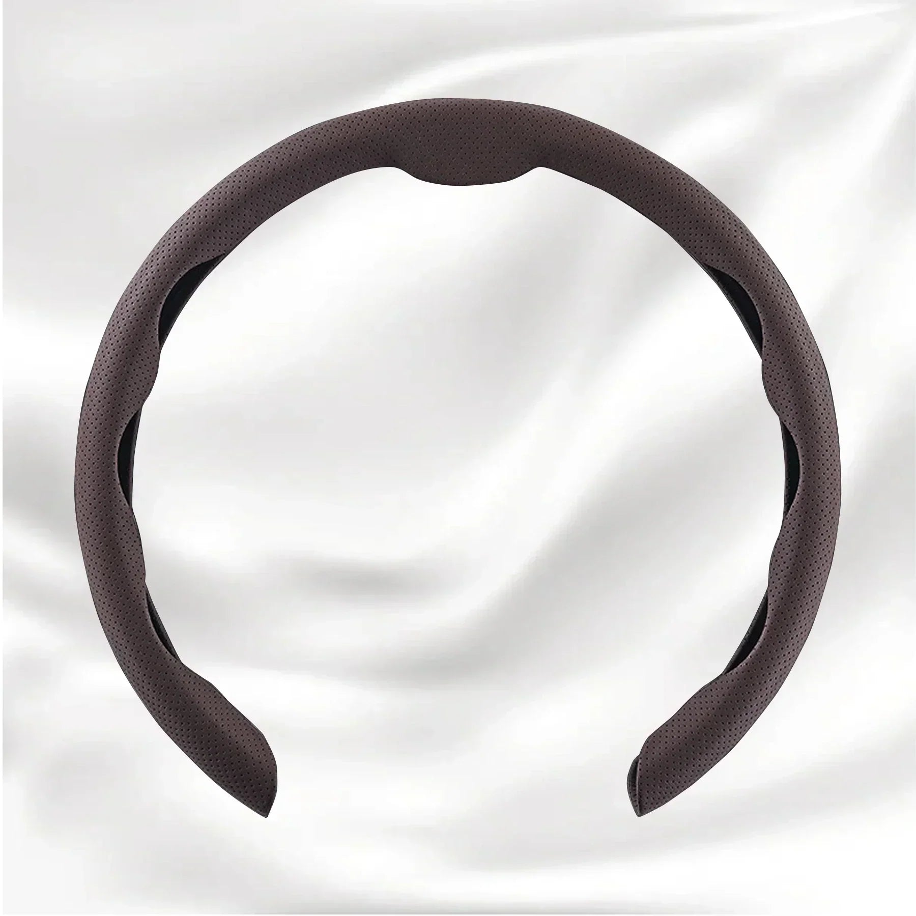 Nexi Customized Car Logo Breathable Ultra-thin 5D Leather & Carbon Car Steering Wheel Cover Universal Fit