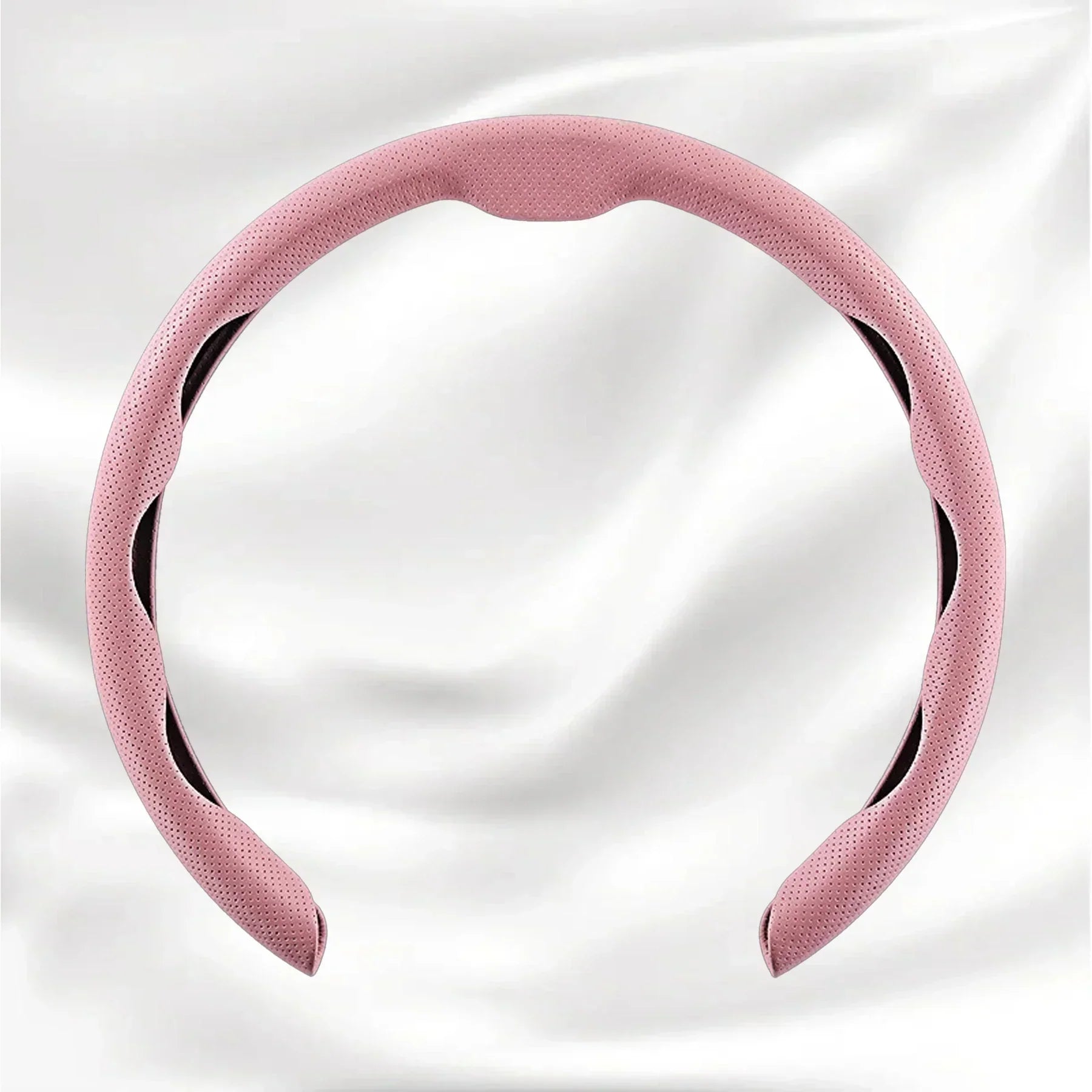 Nexi Customized Car Logo Breathable Ultra-thin 5D Leather & Carbon Car Steering Wheel Cover Universal Fit