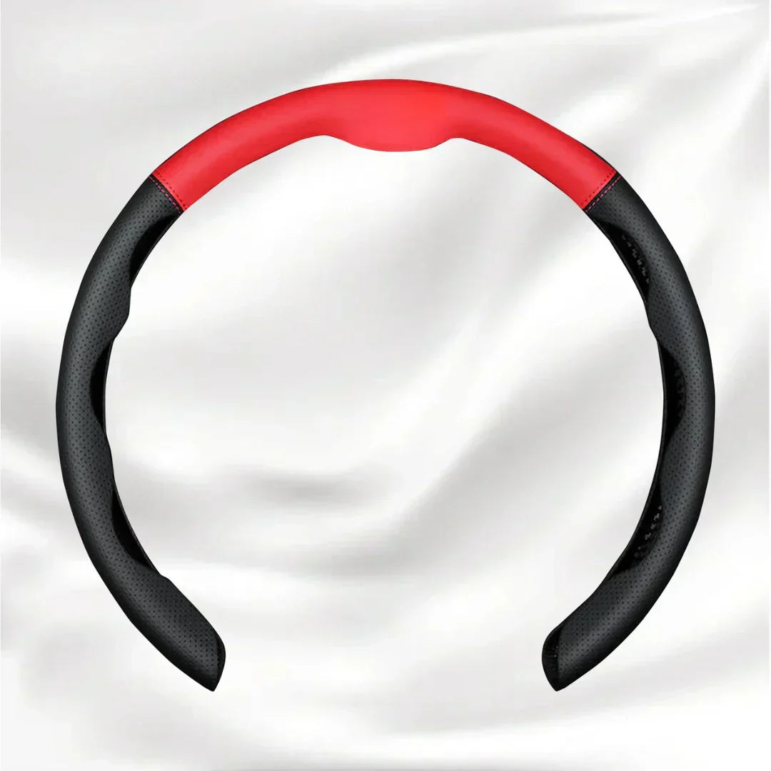 Nexi Customized Car Logo Breathable Ultra-thin 5D Leather & Carbon Car Steering Wheel Cover Universal Fit